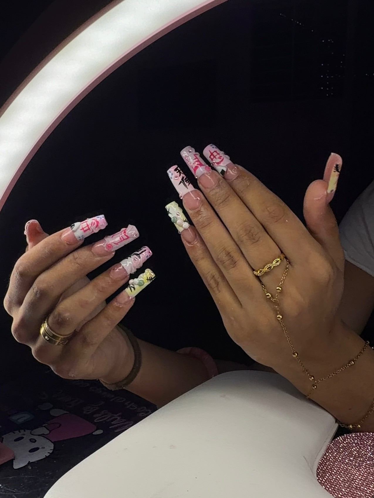 Freestyle set: acrylic nail art by Eiman